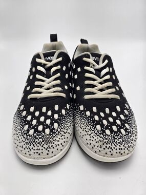 REVERE Knit Trainer Sneakers - Black & White